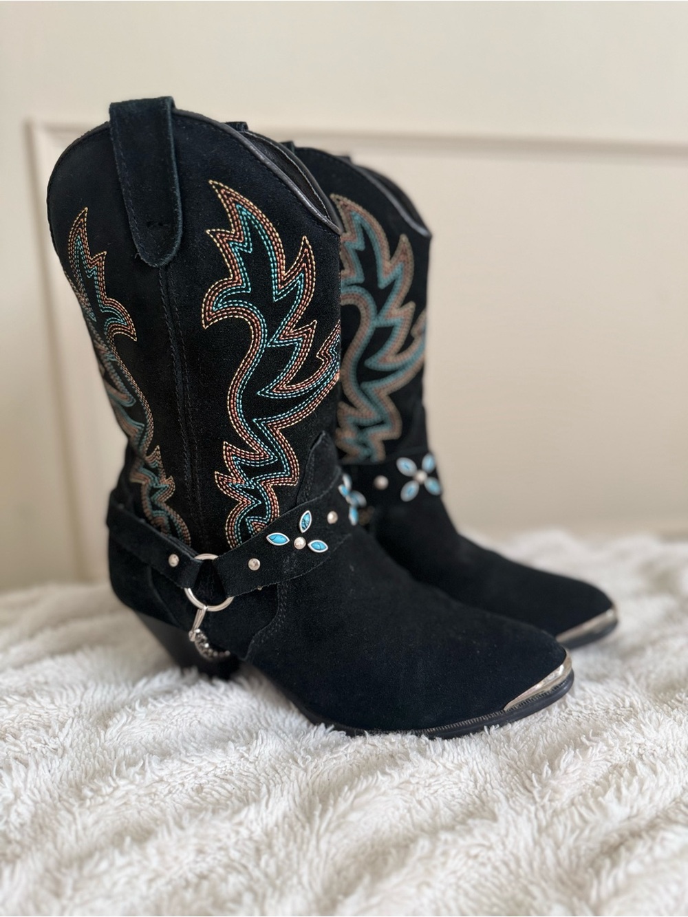 Women’s Dingo Black Western Cowboy Boots Size 7M
